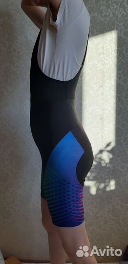 Велошорты с лямками и памперсом женские 48