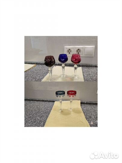 Рюмки цветной хрусталь Германия