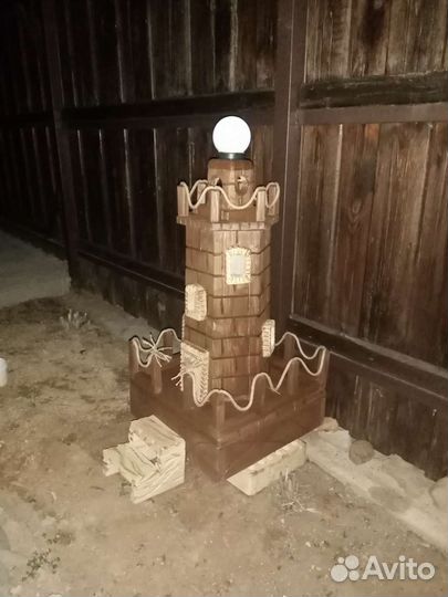 Декоративные колодцы, мельницы, избушки