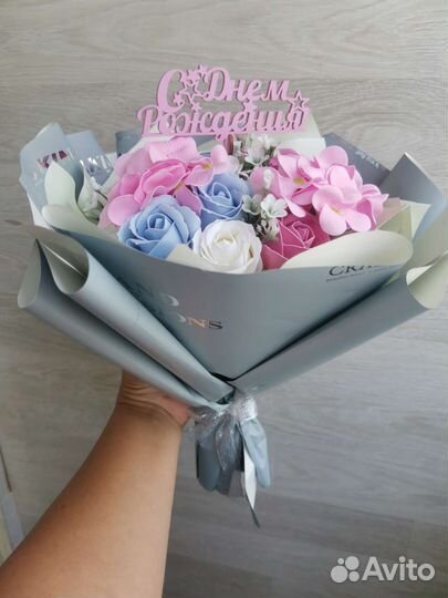 Букет из мыльных цветов