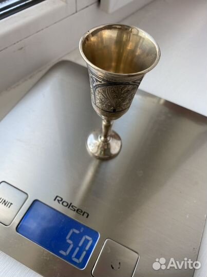 Рюмка из серебра 875 пробы