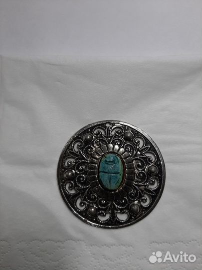 Винтажный медальон Жук Скарабей скань 60-70е СССР