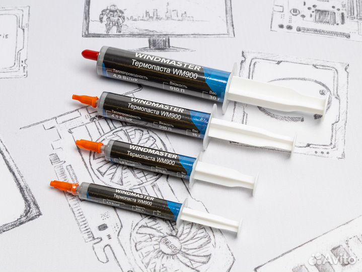 Термопаста WM900 4.9Вт/мК, 15гр, шприц