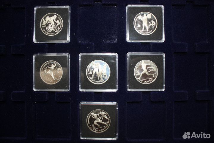 Набор монет СССР барселона 1992 - 1 рубль,пруф