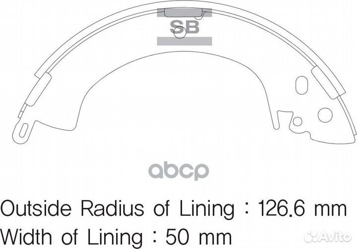 Колодки тормозные барабанные, задние - комплект