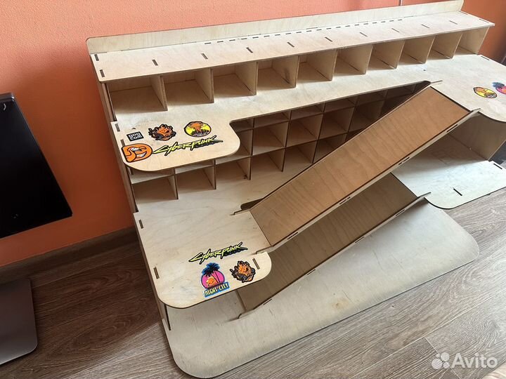 Гараж паркинг для машинок деревянный