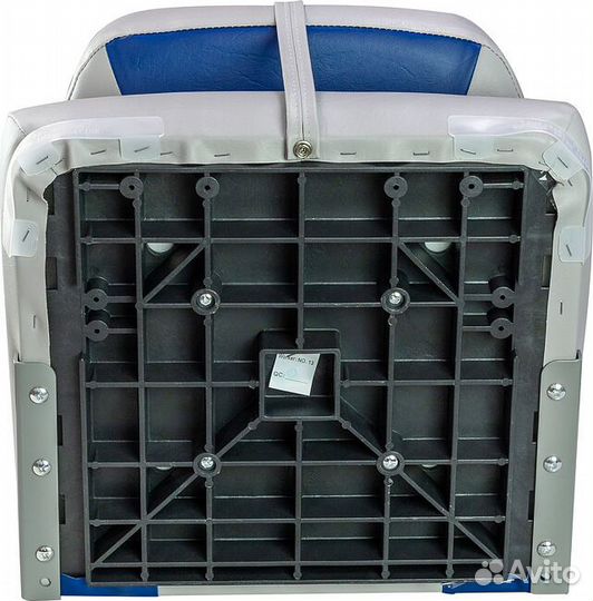 Кресло складное мягкое, обивка винил, цвет серый/с