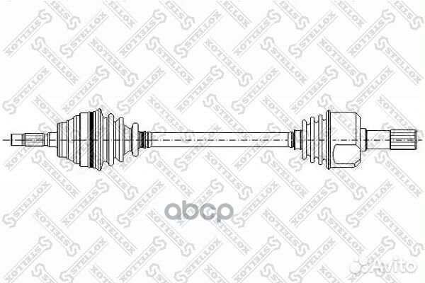 158 1002-SX привод левый 630mm, 21642 Peugeot