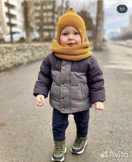 Шапочка Эльф с шишечками вязаная ручная работа