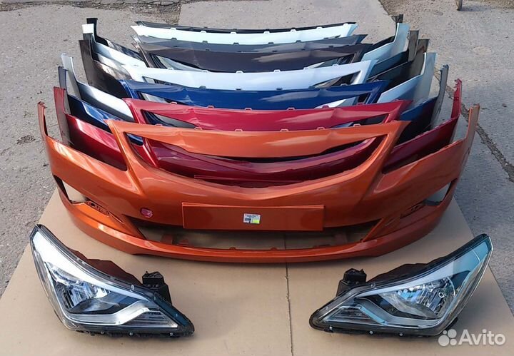 Бампер передний/задний Hyundai Solaris 2014-2017