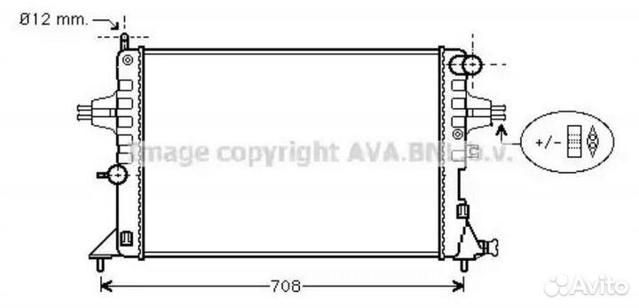 Радиатор охлаждения Опель Astra F