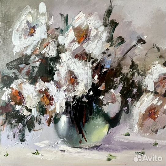 Интерьерная картина ручная работа Розы 40*40см