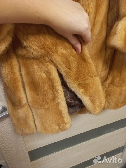 Шуба норковая 48 50 52 рыжая