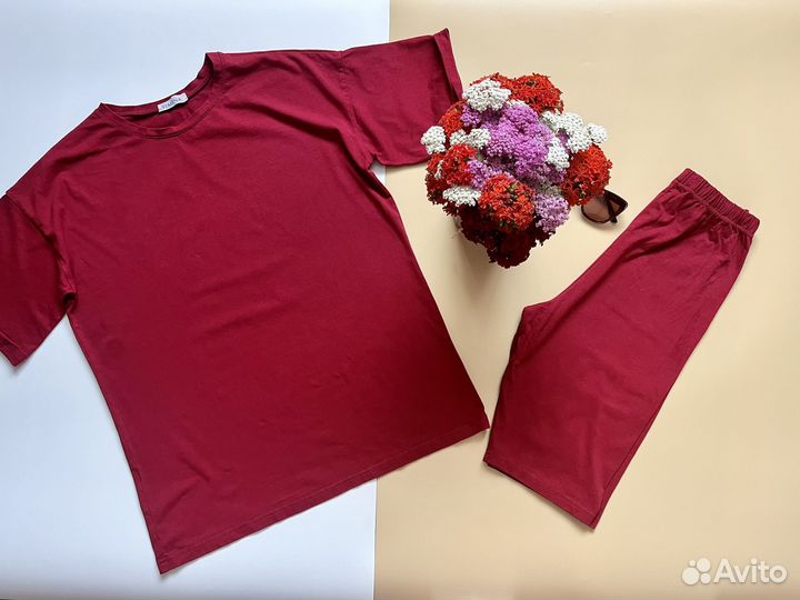 Летний женский костюм с шортами 46 48