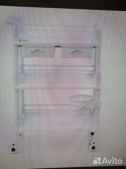 Столик манипуляционный трехполочный с двумя ящ