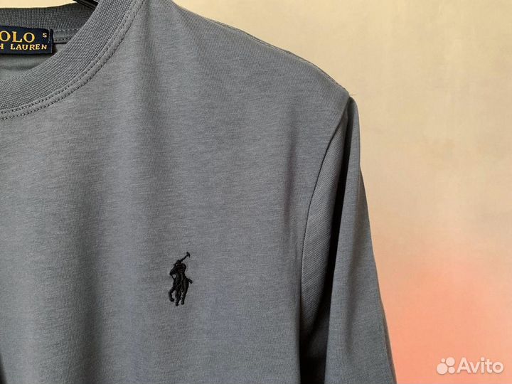 Футболка polo ralph lauren серая