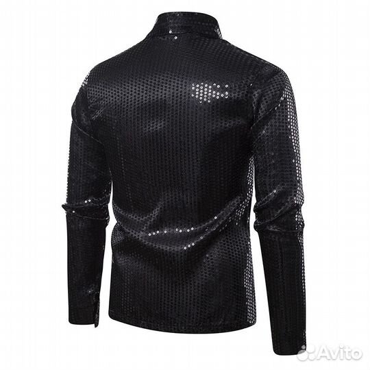 Кардиган черный с пайетками блестящий
