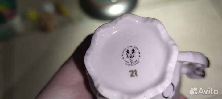 Кофейные чашки розовый фарфор