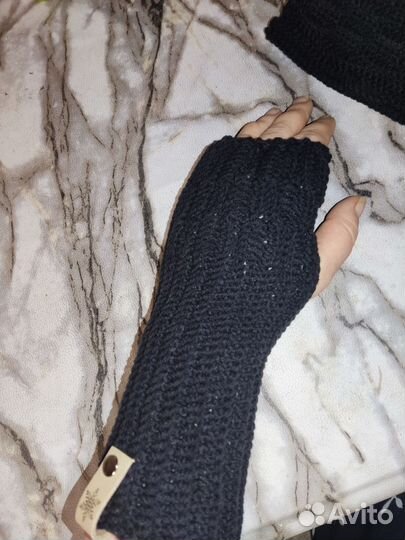 Митенки вязаные ручная работа