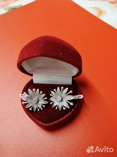Серьги серебро 925 пр СССР