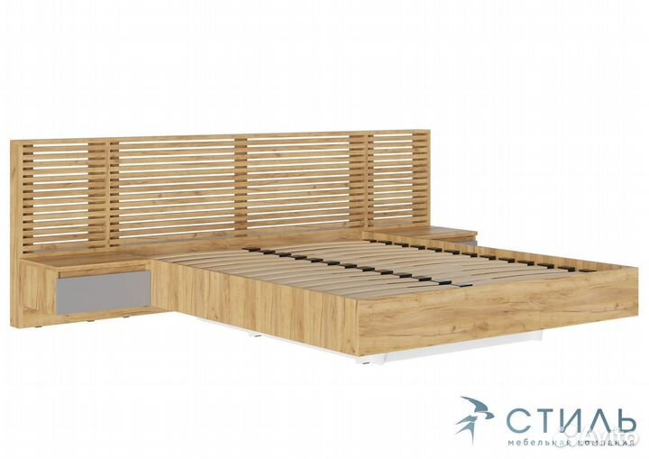 Бостон спальный комплект Дуб крафт золотой Серый