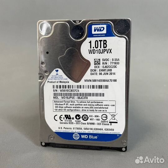 Жесткий диск Western Digital WD10jpvx 1Tb 5400 sat