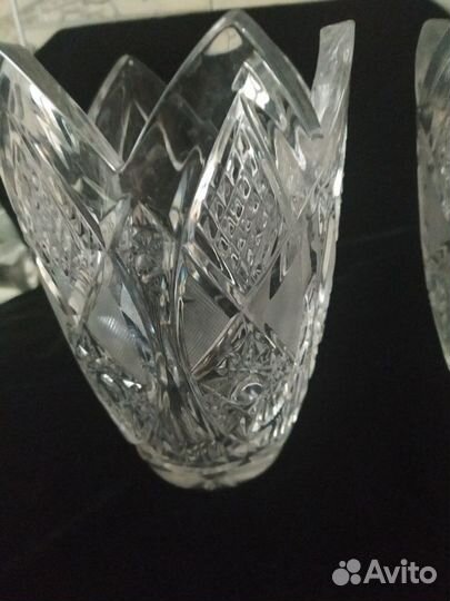 Вазы парные хрусталь