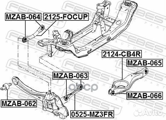 Рычаг задний нижний 2124CB4R Febest