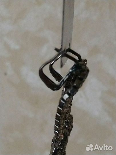 Серьги длинные со стразами