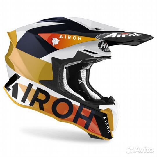 Кроссовый шлем Airoh Twist 2.0 (Black/Gold)