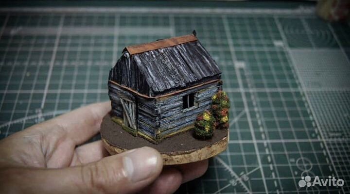 Макет лесная сторожка ручная работа