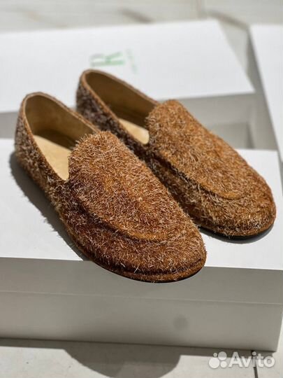 Лоферы The Row горчичные