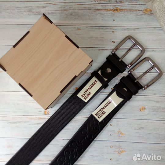 Мужской ремень из натуральной кожи новый