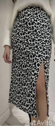 Юбка леопардовая