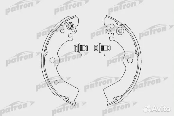 Patron PSP412 Колодки тормозные барабанные nissan Almera 95-00 / Sunny III 90-95