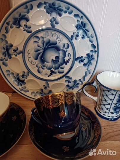 Чайные пары лфз Гжель
