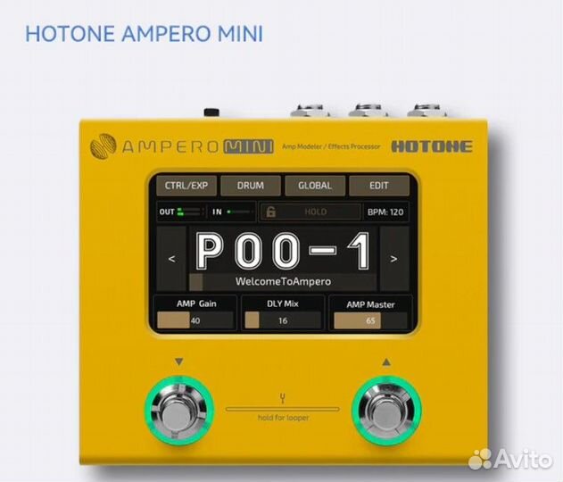 Hotone ampero ii stomp mini