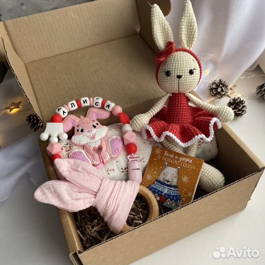 Соска bibs, держатель, вязаная погремушка