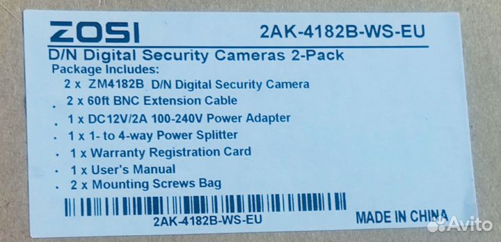 Камера купольная zosi