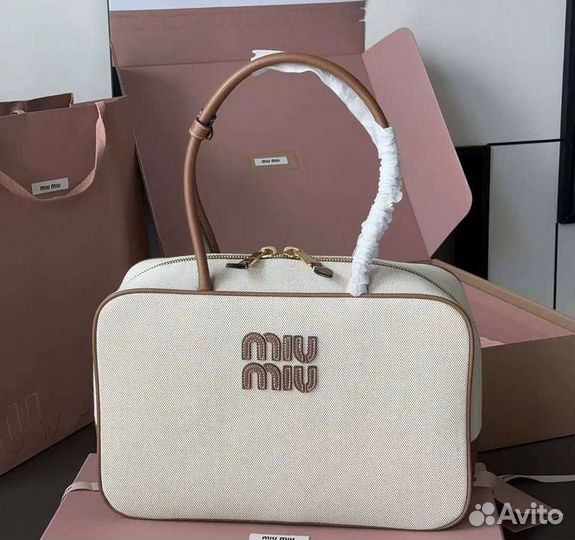 Сумка С ручками MIU MIU белая