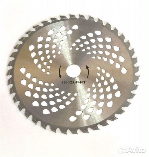 Диск победитовый для бензокосы 250*25,4*40