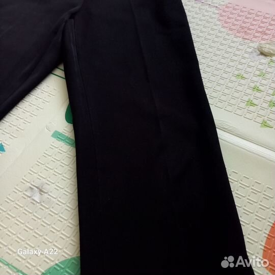 Брюки чёрные широкие в школу 150-155см