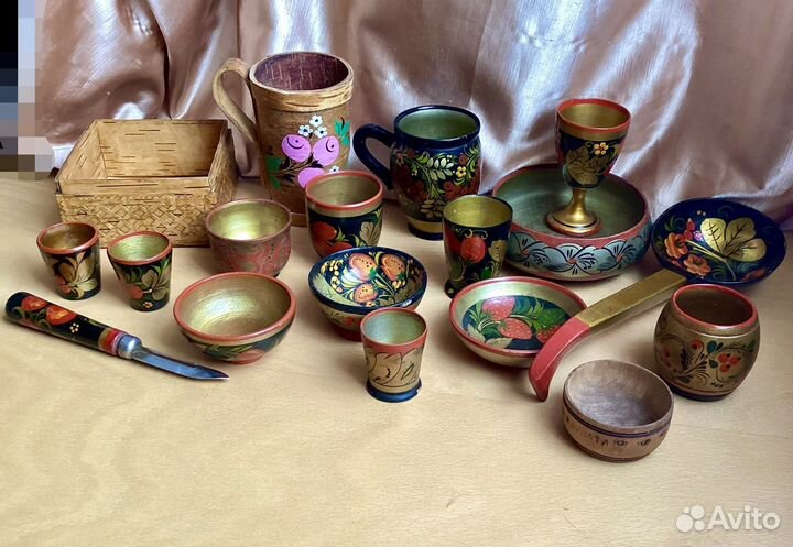 Не комплект. Хохлома. Береста. Дерево