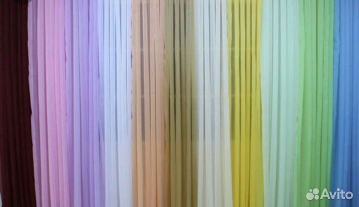 Тюль вуаль, готовые комплекты