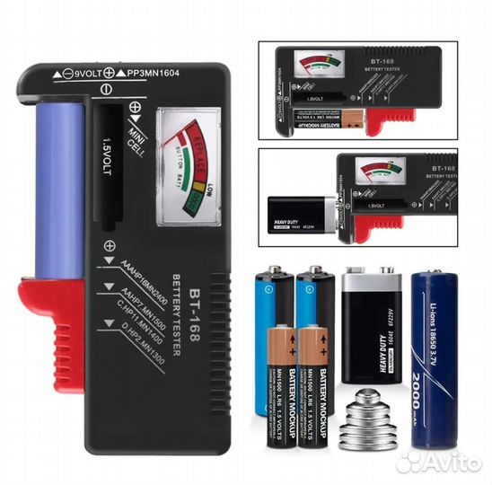 Тестер для батареек и акб BT-168
