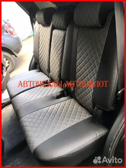 Чехлы автопилот Kia Sorento 2 из экокожи Ромб