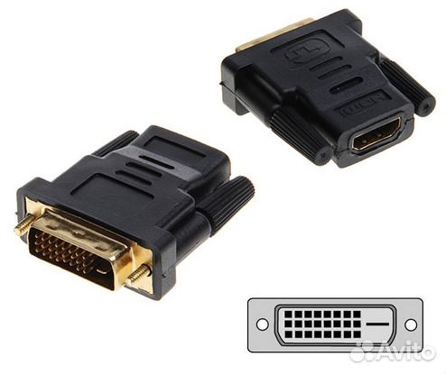 Адаптер конвертер с hdmi на VGA. Переходники с DVI