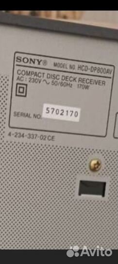 Музыкальный центр Sony HCD- DP800AV