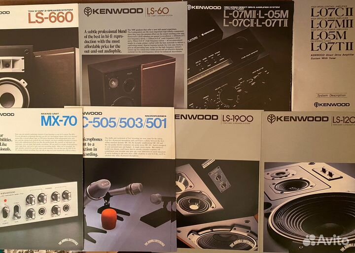 Рекламные проспекты аудиотехники JVC, Teac и др