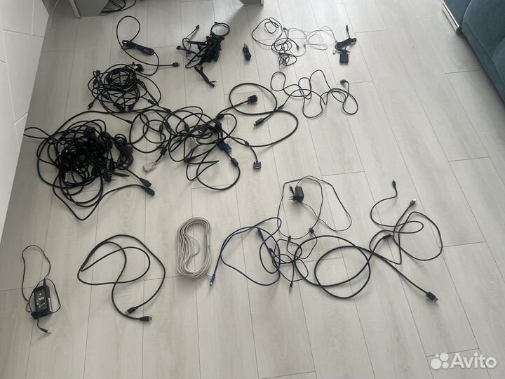 Кабели разные,цена за всё(более 20 шт)
